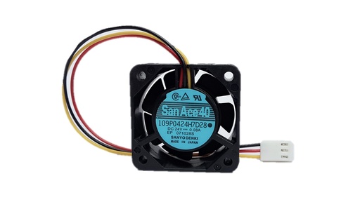 [4712] Ventilador Sanyo Denki SanAce40 109P0424H7D28 24V  DC 0.08A 1.92W 40 mm x 40 mm x 15 mm Conector Blanco 3 Pines 3 Cables