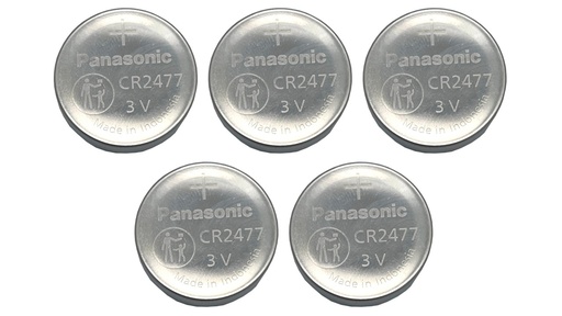 [4785] 5x Pila Batería Panasonic 2477 CR2477 3.0V 1000mAh Litio Tipo Botón