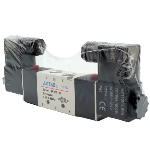 [4747] Válvula Neumática Airtac 4V220-08 110V AC 5 Vías 2 Posiciones Doble Bobina