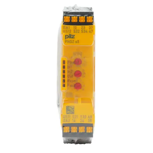 [4903] Relevador De Seguridad Pilz PNOZ S5 C 751105 24VDC 2n/o 2n/o t Para Riel DIN