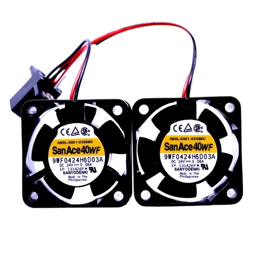 [4858] Ventilador Conjunto Sanyo Denki SanAce40WF 9WF0424H6D03A A90L-0001-0385C 24V 0.08A 40mm x 40mm x 20mm Conector Negro 4 Pines