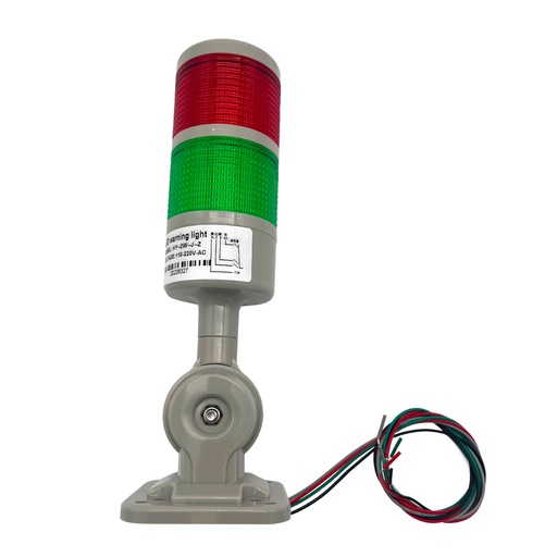[4880] Torre Indicadora Industrial HY-2W-J-Z Semáforo 2 Colores 110-220V AC Maquinaria Con Buzzer