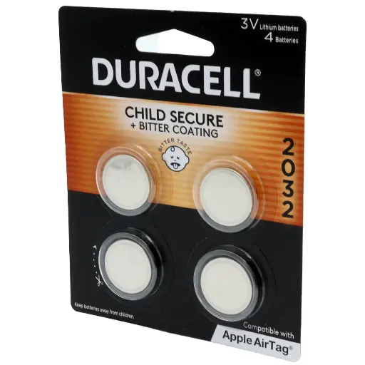[4943] 4x Blister Pila Batería Duracell CR2032 DL2032 3V Tipo Botón Litio