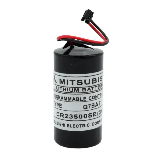 [4945] Pila Batería Mitsubishi Q7BAT CR23500SE 3V 5000mAh Conector Negro Pequeño Para PLC