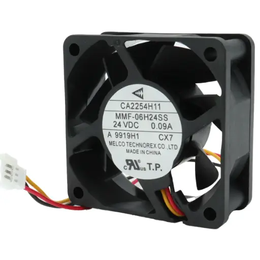 [5075] Ventilador Melco Technorex CA2254H11 MMF-06H24SS 24V DC 0.09A 60mm x 60mm x 25mm Conector Blanco 3 Pines 3 Cables