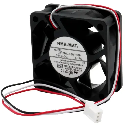 [5141] Ventilador NMB-MAT 2410ML-05W-B69 BQ4 24V DC 0.17A 60mm x 60mm x 25mm Conector Blanco 3 Pines