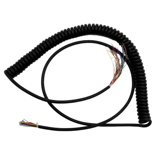 [5145] Cable Espiral De Resorte Para Volante CNC MPG Generador de Pulso Manual 21 Núcleos 3M - 4M Stretch