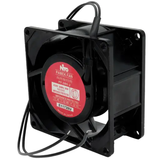 [5194] Ventilador Nito Pamek Fan PF-085-2 200V AC 0.05A 10W 80mm x 80mm x 38mm Con Cables