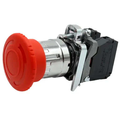 [5281] Interruptor Botón Pulsador Switch Paro de Emergencia Push Button XB4BS8445 1 NO ZBE-101 + 1 NC ZBE-102 