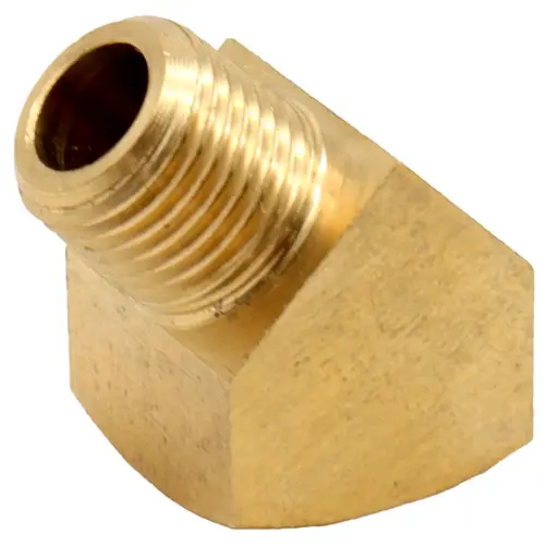 [5298] Rosca Tubería Codo Conector Cople 45° Macho 1/8" Hembra 1/8" NPT Latón