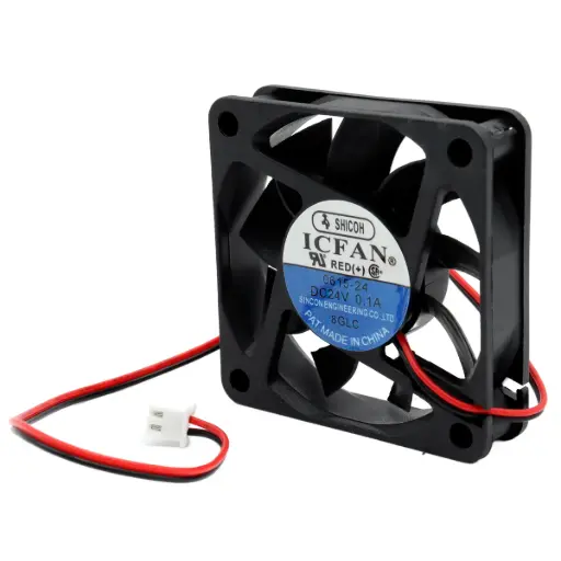 [5318] Ventilador ICFAN 0615-24 24V DC 0.1A 60 mm x 60 mm x 15 mm Conector Blanco 2 Pines