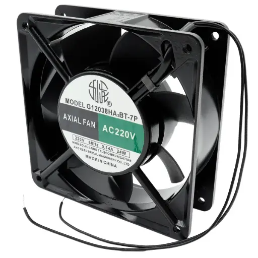 [5328] Ventilador Jiulong G12038HA2BT-7P 220V  AC 60Hz 0.14A 24W 120 mm x 120 mm x 39 mm 2 Cables