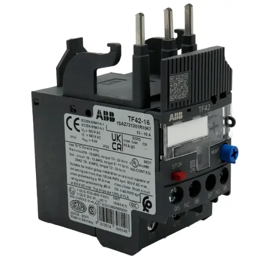 [5372] Relevador Relé Relay ABB 1SAZ721201R1047 TF42-16 13A - 16A 600V AC/DC Sobrecarga Térmica