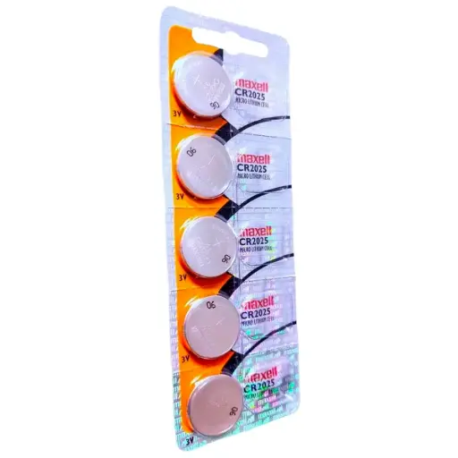 [5387] 5x Pila Batería Maxell CR2025 3V Tipo Botón Litio