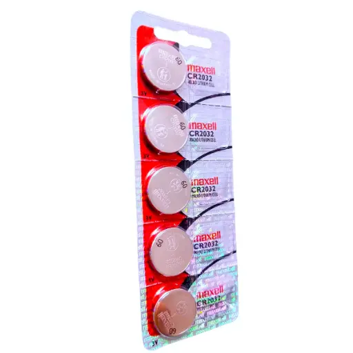 [5388] 5x Pila Batería Maxell CR2032 3V Tipo Botón Litio