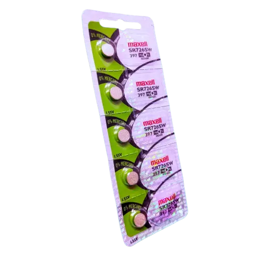 [5465] 5x Pila Batería Maxell SR726SW 1.55V 33mAh Tipo Botón Litio