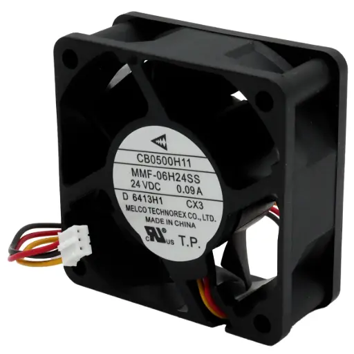 [5482] Ventilador Melco Technorex CB0500H11 MMF-06H24SS 24V DC 0.09A 2.16W 60 mm x 60 mm x 25 mm Conector Blanco 3 Pines 3 Cables