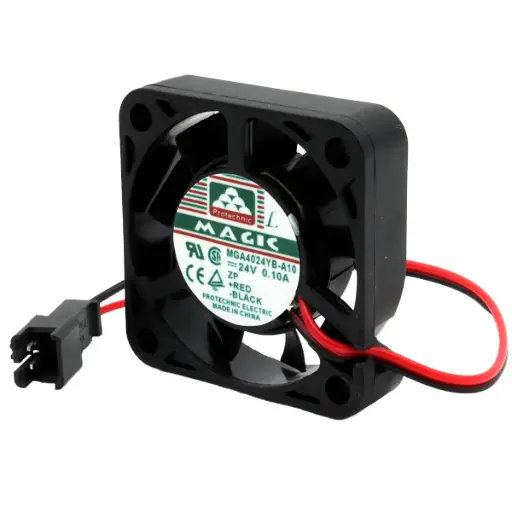 [5504] Ventilador Protechnic Magic MGA4024YB-A10 24V 0.10A 2.4W 40 mm x 40 mm x 10 mm Conector Negro 2 Cables