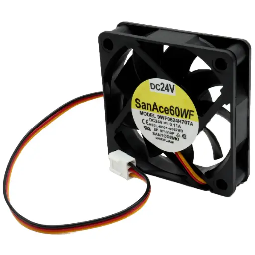 [5521] Ventilador Sanyo Denki SanAce60WF 9WF0624H707A A90L-0001-0567#B 24V DC 0.11A 2.64W 60 mm x 60 mm x 15 mm Conector Blanco 3 Pines 3 Cables