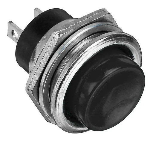 [2940] 100 Botones Pulsadores Push Button On Negro 2 Pines NA Mediano