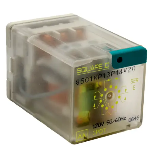 [5628] Relé Relevador Relay Square D 8501KP13P14V20 Bobina 120V AC 28V DC 10A 120V AC 10A 1/3HP 240V AC 6.6A 1/2HP