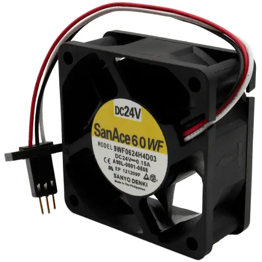 [5649] Ventilador Sanyo Denki SanAce60WF 9WF0624H4D03 A90L-0001-0508 24V DC 60 mm x 60 mm x 25 mm Conector Negro Macho 3 Pines 3 Cables