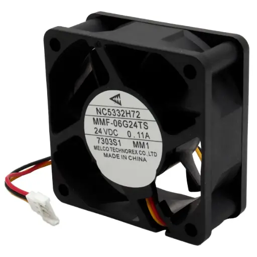 [5666] Ventilador Melco Technorex NC5332H72 MMF-06G24TS 24V DC 0.11A 60 mm x 60 mm x 25 mm Conector Blanco 3 Pines 3 Cables