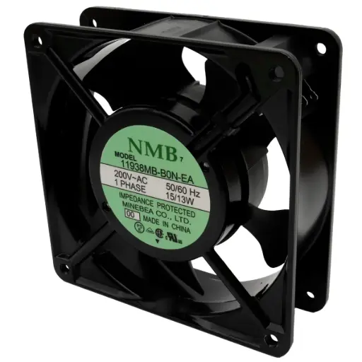 [5671] Ventilador NMB 11938MB-B0N-EA 00 200V AC 50/60Hz 15/13W 1 Fase 120 mm x 120 mm x 38 mm 2 Pines China