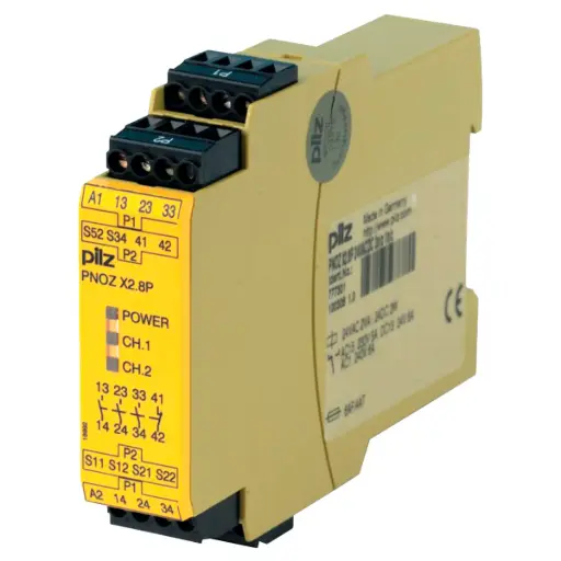 [5695-IR] Relevador Relé Relay de Seguridad Pilz Pnoz X2.8P 777301 24V AC/DC 6A 3NO 1NC