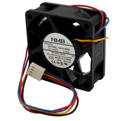 [5703] Ventilador NMB 2410ML-04W-B66 E02 12V DC 0.40A 4.8W 60 mm x 60 mm x 25 mm Conector Blanco 4 Pines 4 Cables