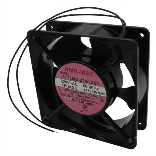 [5755] Ventilador NMB-MAT 4715MS-22W-B50 B00 220V AC 50/60Hz 14/13W 120 mm x 120 mm x 39 mm 2 Cables