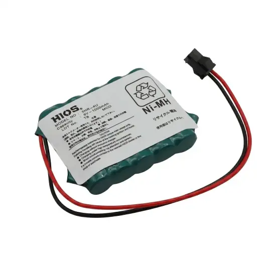 [5781] Pila Batería HIOS 5HR-4U 6V 1000mAh Ni-MH Conector Grande Negro 2 Pines 2 Cables