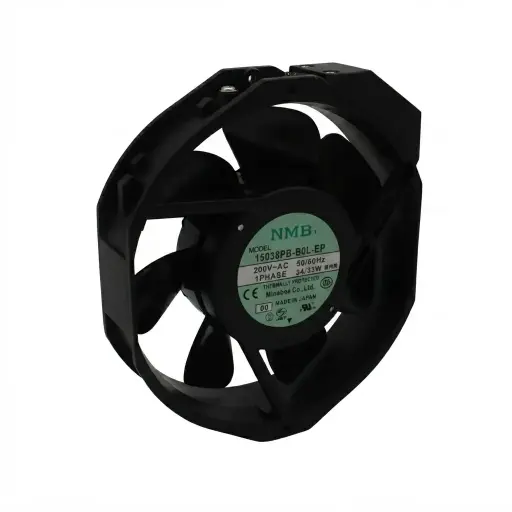 [5783] Ventilador NMB 15038PB-B0L-EP 00 200V AC 50/60Hz 34/33W Monofásico 150 mm x 150 mm x 40 mm 2 pines Japón 7 Aspas