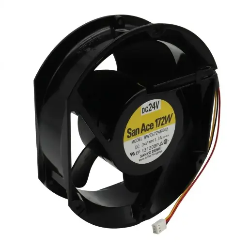 [5811] Ventilador Sanyo Denki SanAce172W 9WE5724K505 24VDC 1.3A 31.2W 175mm x 58mm x 155mm 5 Aspas Redondeadas Conector Blanco 3 Pines Chico 3 Cables